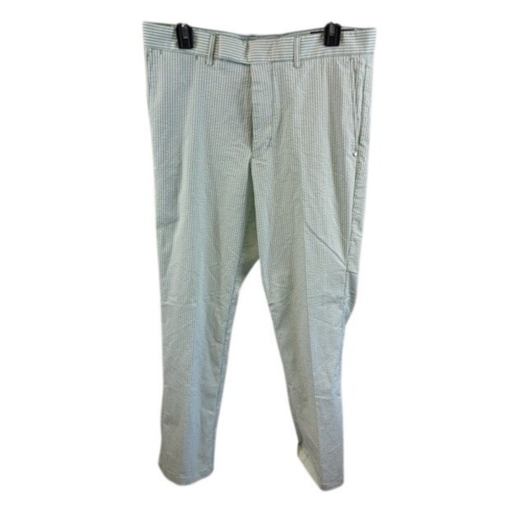 RLX Ralph Lauren Seersucker Pants Classic Fit Green Striped‎ Men's Size 34x32